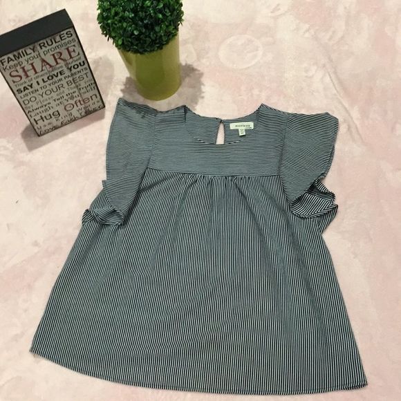 Monteau navy and white stripe top - Picture 1 of 8